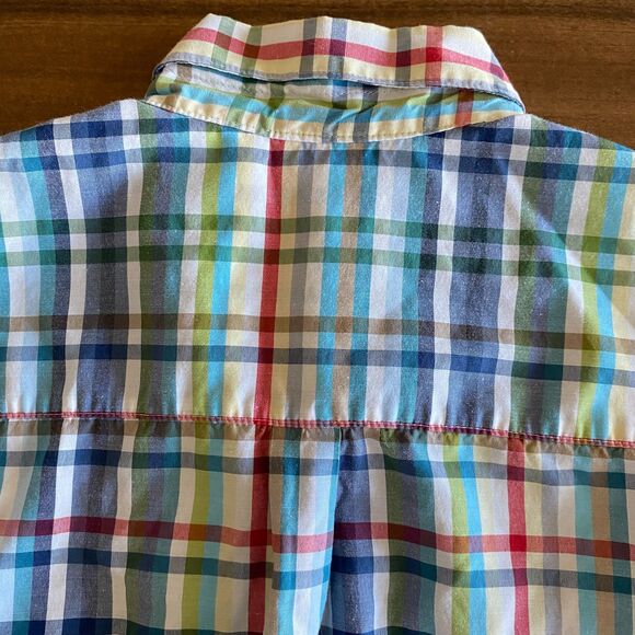 Alice Kathleen & Company Colorful Plaid Button-Up Shirt Boys' 8 - Picture 8 of 11